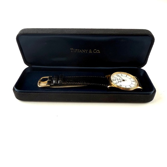 Portfolio/ Tiffany & Co.  Men's 18K/ Stainless Steel Swiss Made Watch 34mm - Picture 1 of 6